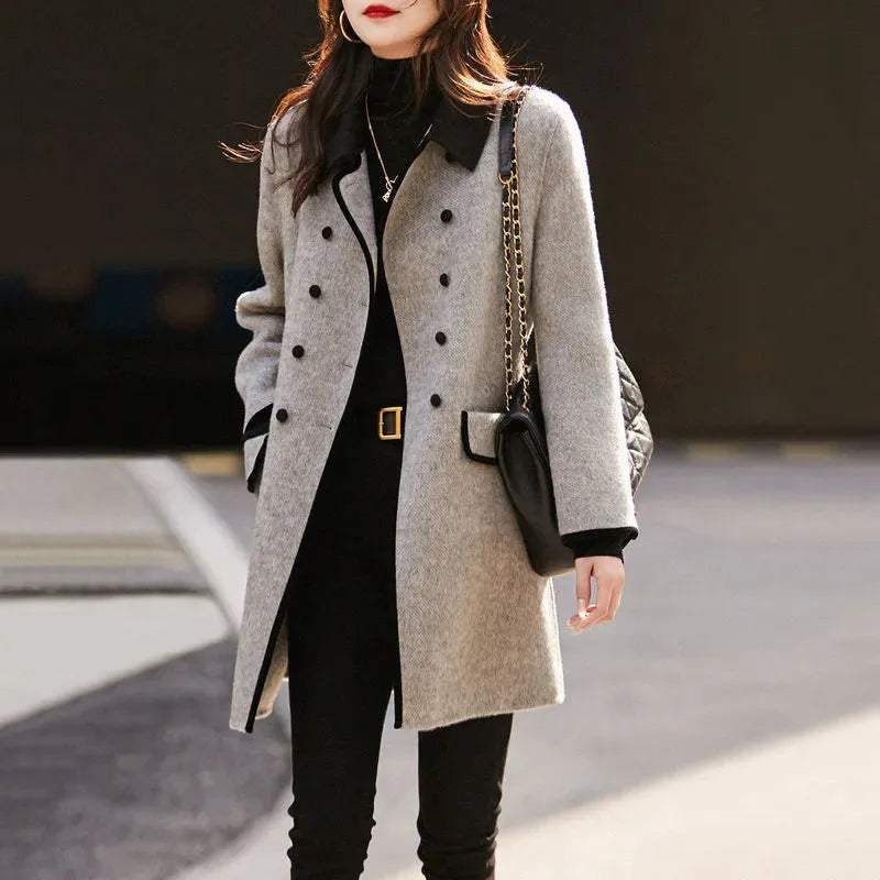 Winter Mid-Long Woollen Coat