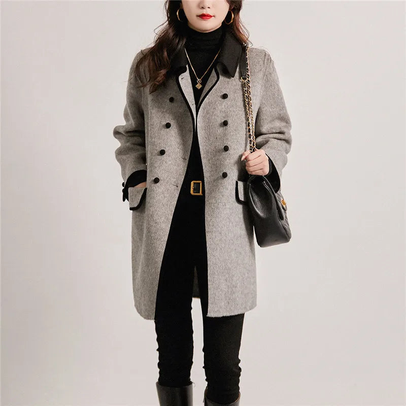 Winter Mid-Long Woollen Coat