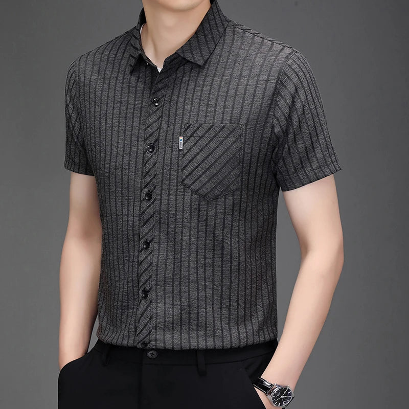 Short Sleeved Wrinkle Resistance Shirt