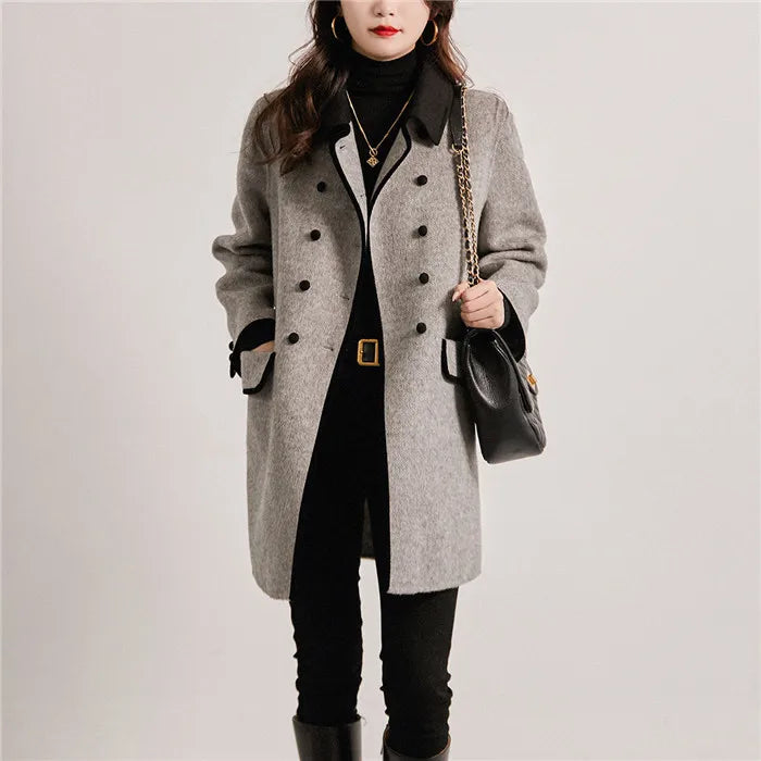 Winter Mid-Long Woollen Coat