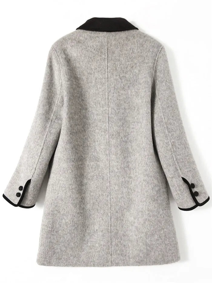 Winter Mid-Long Woollen Coat