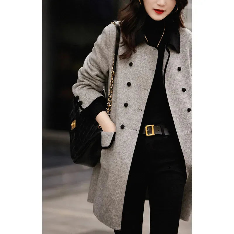 Winter Mid-Long Woollen Coat