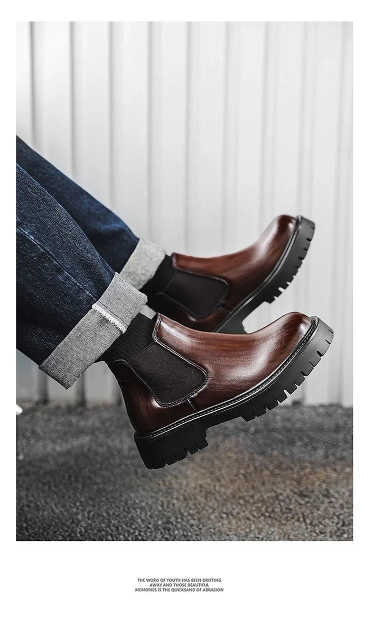 Thick Bottom Waterproof Platform New Chelsea Boots