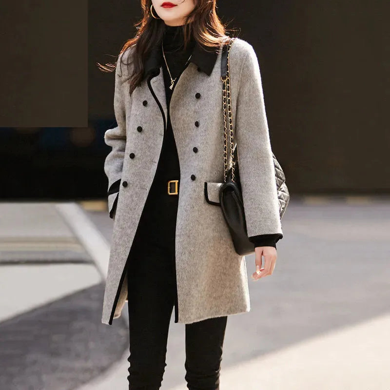 Winter Mid-Long Woollen Coat