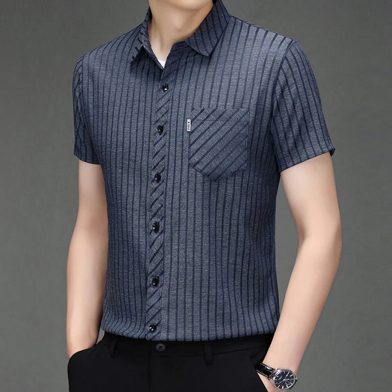 Short Sleeved Wrinkle Resistance Shirt