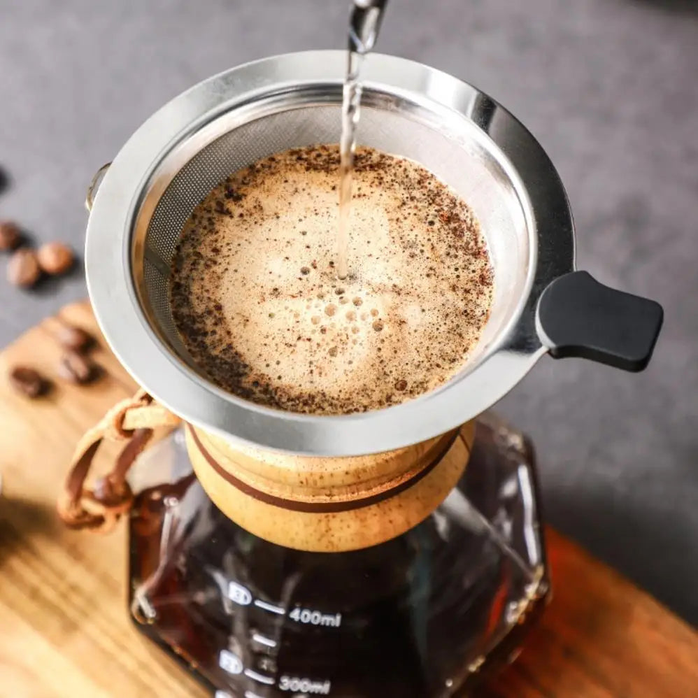 Glass Coffee Pot with Stainless Steel