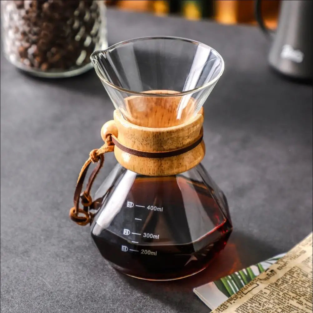 Glass Coffee Pot with Stainless Steel